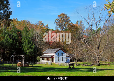 Câble Gregg House, la Cades Cove zone historique, Smoky Mountains National Park Banque D'Images