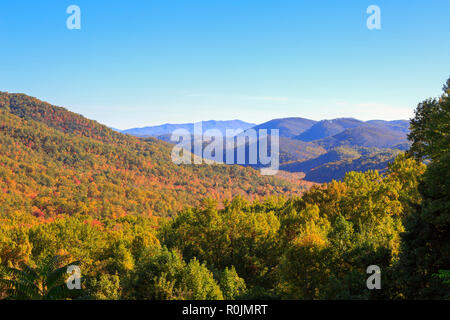 Vue vers de Gatlinburg Smoky Mountains National Park Banque D'Images