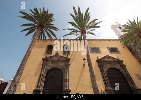 Tenerife, Espagne - septembre 2018 : Belle vieille église (Iglesia de nuestra señora de Los Angeles) à Garachico Banque D'Images