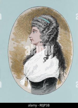 Charlotte von Stein (1742-1827). Femme de chambre à la cour de Weimar. Un ami proche à la fois à la fois Schiller et Goethe. Banque D'Images