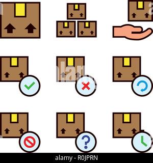 Boîte en carton Illustration de Vecteur