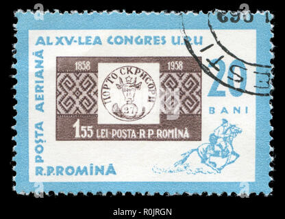 Timbre-poste à partir de la Roumanie dans la Journée du timbre série émise en 1963 Banque D'Images