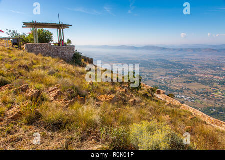 En haut de la montagne Magaliesberg juste en dehors de Pretoria, Afrique du Sud Banque D'Images