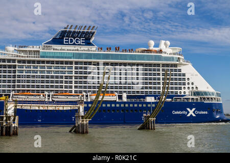 Celebrity Edge est la première classe de navire de croisière exploité par Celebrity Cruises Celebrity.Edge a été construit au chantier naval STX en France Banque D'Images