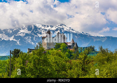 Cité médiévale Château de Vaduz, Liechtenstein Oberland Banque D'Images