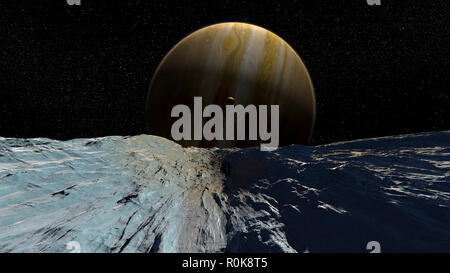 Le bon champ de glaces d'Europa. Banque D'Images