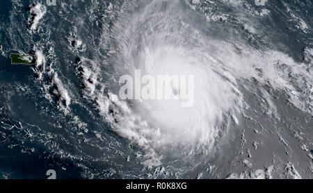 Au cours de l'ouragan Irma Îles sous le vent. Banque D'Images