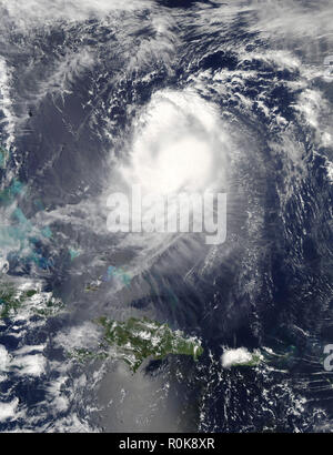 L'ouragan Jose dans l'océan Atlantique. Banque D'Images