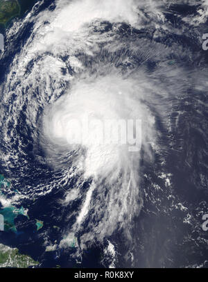 L'ouragan Jose dans l'Océan Atlantique Banque D'Images