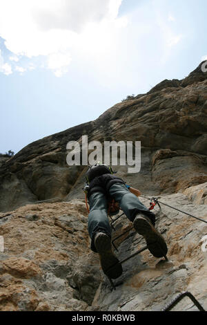 Ferrata. Centelles. Catalunya. Espagne Banque D'Images