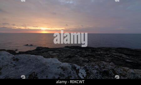 Beau lever de soleil à 4h du matin à Portland Bill Lighthouse dans Ise de Portland Banque D'Images