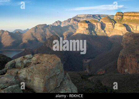 Les Trois Rondavels du Blyde River Canyon Banque D'Images