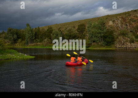 Kayak dans le Parc National de Bontebok Banque D'Images