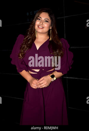 Mumbai, Inde. 5Th Nov, 2018. Nirali Manek vu posing at la remorque lancement de marathi film 'Madhuri' au Cinepolis Andheri à Mumbai. Credit : Azhar Khan SOPA/Images/ZUMA/Alamy Fil Live News Banque D'Images