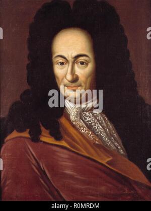 Gottfried Wilhelm Leibniz, philosophe, Leipzig 1.7.1646 - Hannover 14.11.1716. Copier, artiste inconnu, 1711, après la peinture de 1703, par Andreas Scheits (autour de 1655-1735). Huile sur toile. Hanovre, Musée historique. Musée : Historisches Museum. Auteur : anonyme. Banque D'Images