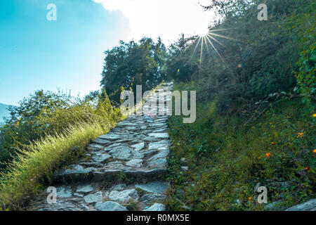 Tal Devaria Trek - Uttrakhand Banque D'Images