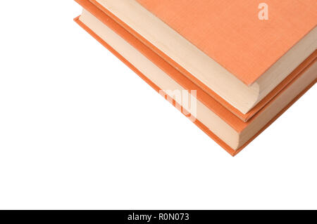 Deux livres isolé sur fond blanc. Banque D'Images