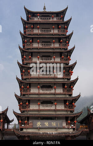 L'entrée de la région scénique de Wulingyuan, un site du patrimoine mondial de l'UNESCO Banque D'Images