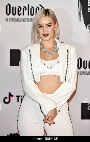 Anne-Marie assistant à la MTV European Music Awards 2018 au Bizkaia Arena le 4 novembre, 2018 à Bilbao, en Espagne. Banque D'Images