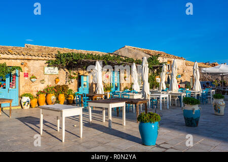 Marzamemi est l'un parmi les plus beaux villages de l'Italie de la mer 20. Marzamemi est une municipalité de la province de Syracuse, en Sicile. L'Italie. Banque D'Images