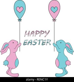 Main esquissé Joyeuses Pâques texte comme logotype Pascha, badge et de l'icône. Tirée de la résurrection dimanche carte postale, carte, invitation, affiche, modèle de page lett Illustration de Vecteur