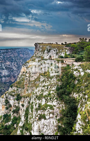 Cavagrande Réserve Naturelle orientée. Sicile, Italie. Banque D'Images