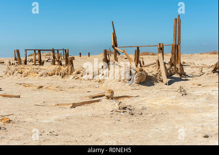 Bombay Beach sur le lac Salton, California, USA Banque D'Images