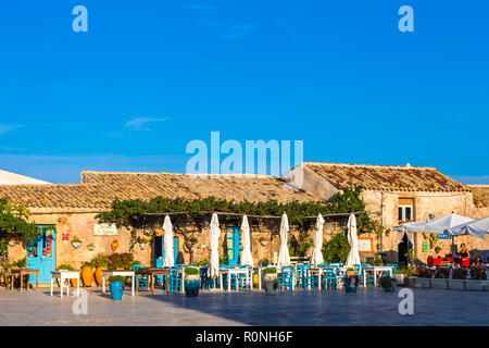 Marzamemi est l'un parmi les plus beaux villages de l'Italie de la mer 20. Marzamemi est une municipalité de la province de Syracuse, en Sicile. L'Italie. Banque D'Images