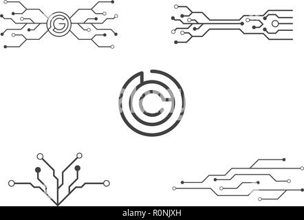 Modèle de circuit design icône illustration vectorielle Illustration de Vecteur