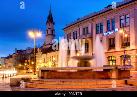 Place de la mairie, Vilnius, Lituanie Banque D'Images