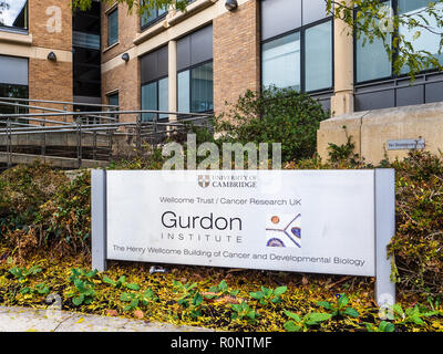 Le Wellcome / Cancer Research UK Gurdon Institute est un centre de recherche à l'Université de Cambridge. Nommé d'après le prix Nobel Sir John Gurdon. Banque D'Images