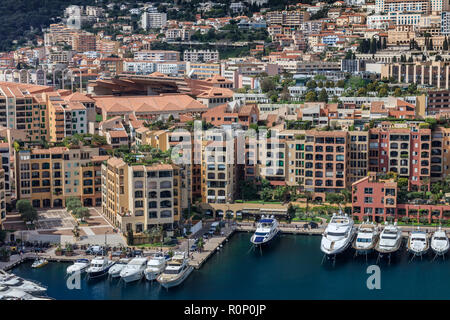 Monaco, Monte Carlo. Monaco est le deuxième plus petit et le pays le plus peuplé au monde. Banque D'Images