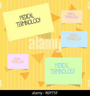Écrit remarque montrant la terminologie médicale. Photo d'affaires mettant en valeur le langage utilisé pour décrire précisément l'huanalysis corps. Banque D'Images