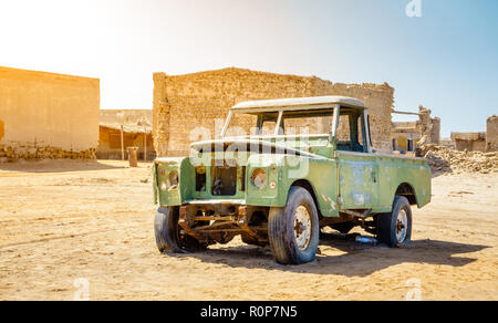 Ville fantôme de Al Jazirat Al Hamra à Ras Al Khaimah, ÉMIRATS ARABES UNIS Banque D'Images