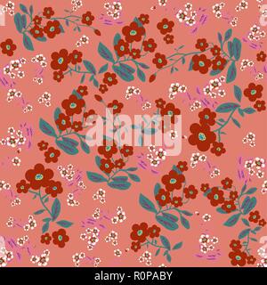 Fleurs mignon motif transparent Illustration de Vecteur