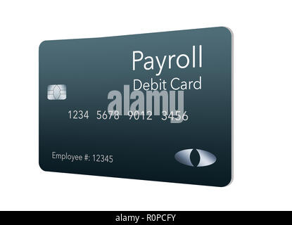 Ici, c'est une carte de débit de la paie. C'est un pré-payé de débit utilisée pour payer les salaires des employés leur masse salariale. C'est et de l'illustration. Banque D'Images
