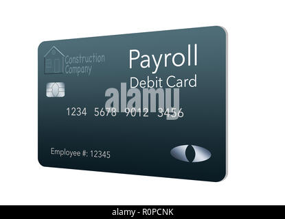 Ici, c'est une carte de débit de la paie. C'est un pré-payé de débit utilisée pour payer les salaires des employés leur masse salariale. C'est et de l'illustration. Banque D'Images