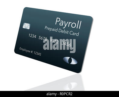 Ici, c'est une carte de débit de la paie. C'est un pré-payé de débit utilisée pour payer les salaires des employés leur masse salariale. C'est et de l'illustration. Banque D'Images