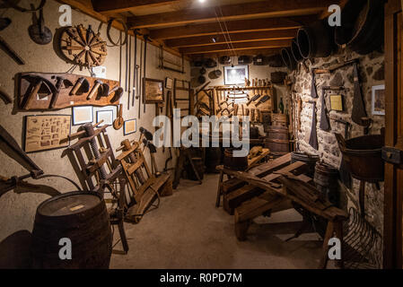 Un musée du vin dans la région viticole du beaujolais de France Banque D'Images