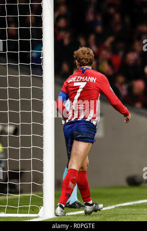 Wanda Metropolitano, Madrid, Espagne. Nov 6, 2018. Ligue des Champions de football, l'Atletico Madrid contre Borussia Dortmund ; Antonie Griezmann (Atletico de Madrid) : Action de Crédit Plus Sport/Alamy Live News Banque D'Images