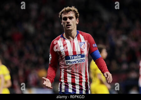 Madrid, Madrid, Espagne. Nov 6, 2018. L'Atletico de Madrid Griezmann Antoine au cours de match de la Ligue des Champions entre l'Atlético de Madrid et le Borussia Dortmund à Wanda Metropolitano Stadium. Legan Crédit : P. Mace/SOPA Images/ZUMA/Alamy Fil Live News Banque D'Images