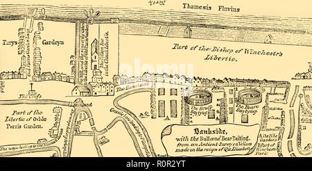 Le "Plan de Bankside, au début de la dix-septième siècle", (c1878). Créateur : Inconnu. Banque D'Images