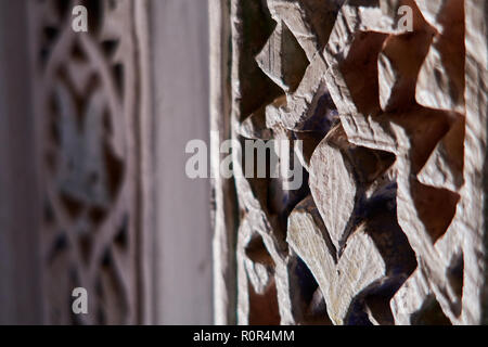 Détail de l'intérieur de Taourirt à Ouarzazate, Maroc Banque D'Images