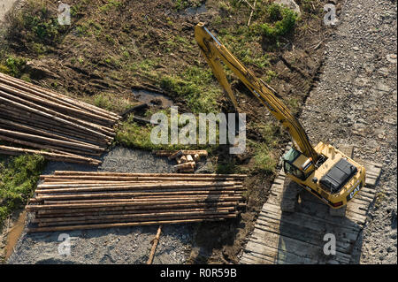 La déforestation, jeu, ou la compensation est la suppression d'une forêt ou d'un peuplement d'arbres où la terre est par la suite converti en un non-utilisation de la forêt.[2] Exam Banque D'Images