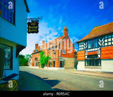 L'ART NUMÉRIQUE : Dorchester-on-Thames, Oxfordshire, Angleterre Banque D'Images