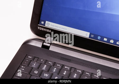 Ordinateur portable - Toshiba Satellite C55-B5270 Banque D'Images