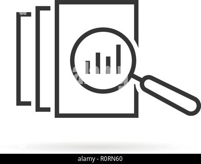 Fine ligne noire logo évaluation Illustration de Vecteur