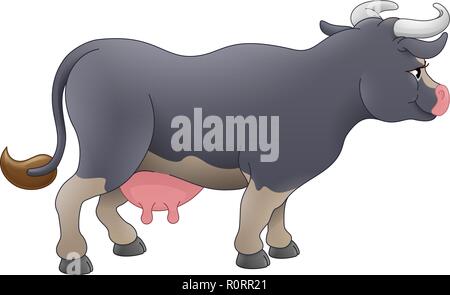 Personnage Animal vache Illustration de Vecteur