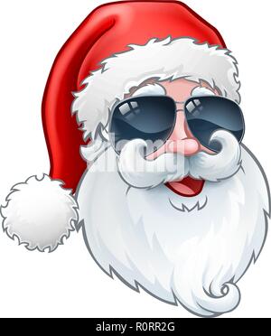 Cool Santa Claus Christmas Cartoon dans des tons Illustration de Vecteur