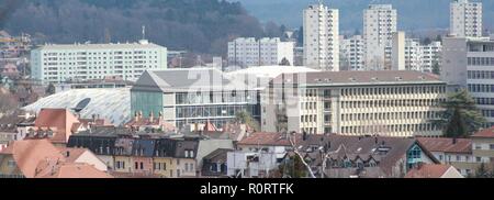 Vue aérienne de maisons de la ville Banque D'Images